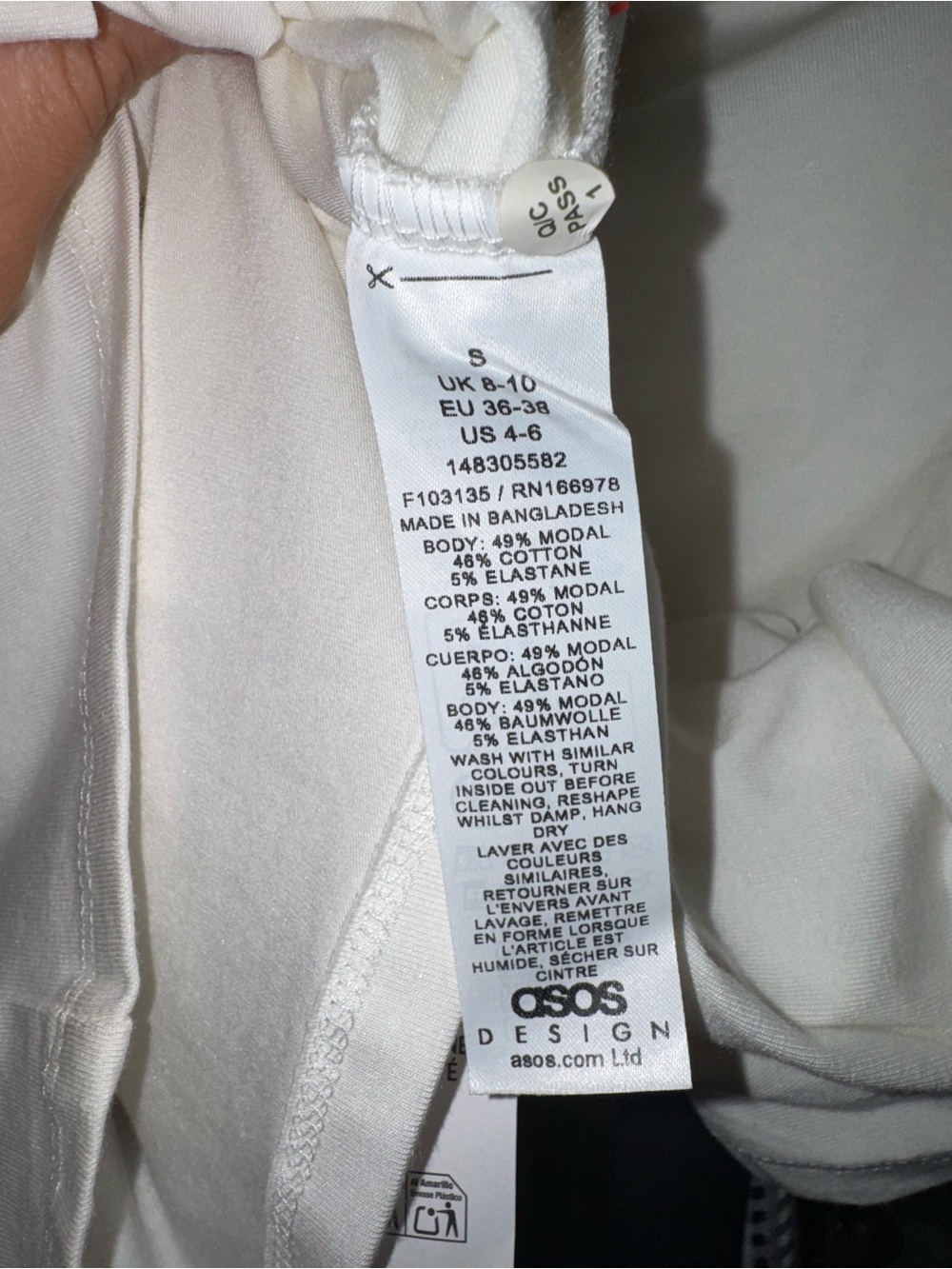ASOS White Ruched Sleeveless Tank Top - Picture 7 of 8